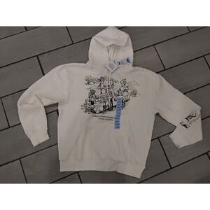 Disney Winnie the Pooh Christopher Robin Pooh a Party Cream Character Hoodie L